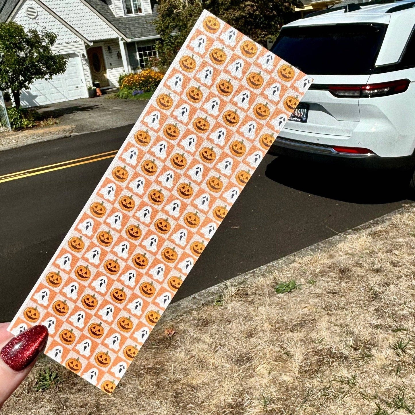 Ghosts with Cats Cardstock Bookmark - Pearl Matte Finish