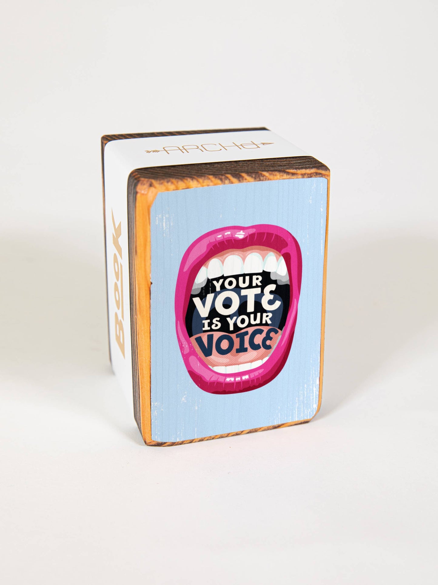 Vote Themed Wood Bookends (Sold Individually)