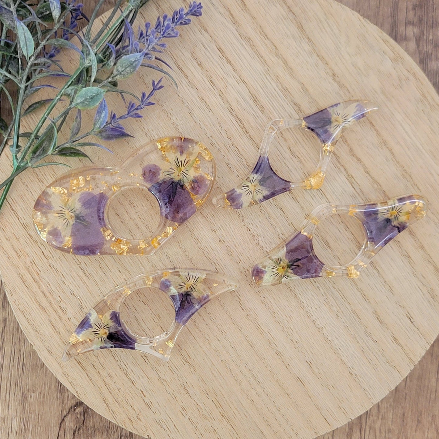 Floral Book Page Holder (Gold and Purple)