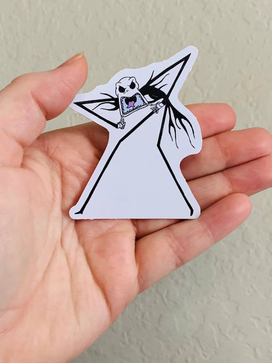 Jack Funny Face- Nightmare Before Christmas Sticker/Magnets