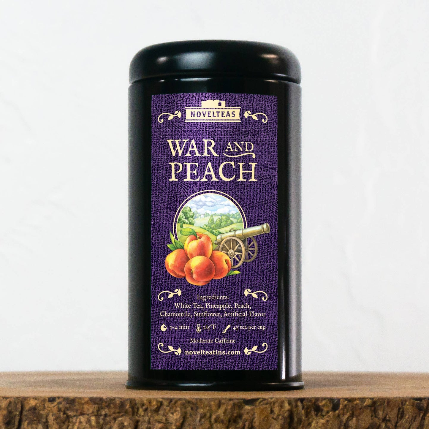 War and Peach - Leo Tolstoy Loose Tea Tin for Book Lovers