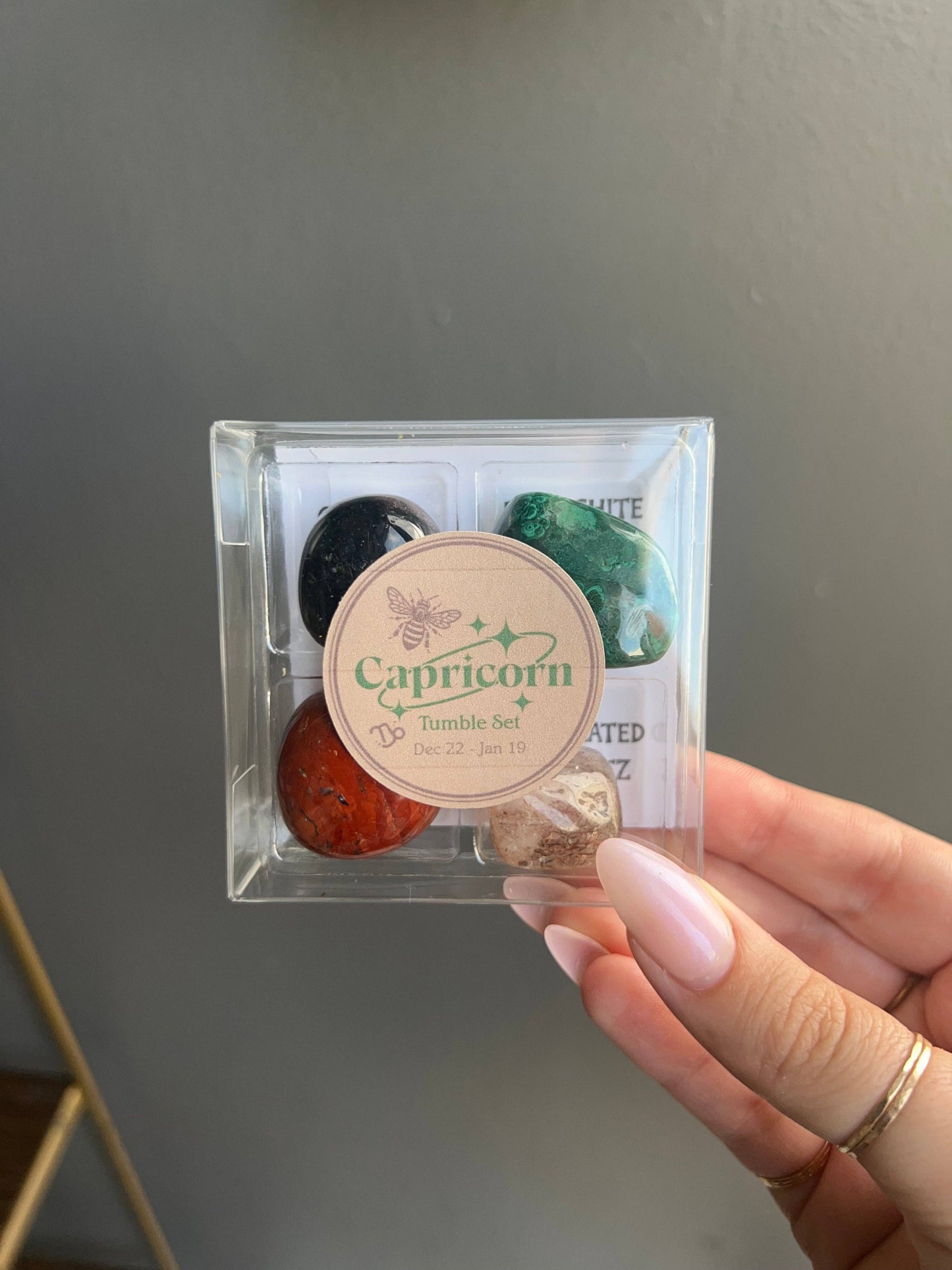 Capricorn Zodiac Tumbled Crystal Set - Ambition & Stability