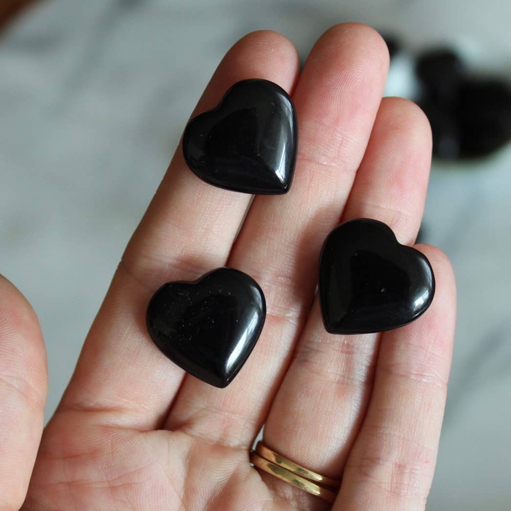 Obsidian 20mm Heart (Crystals & Stones)