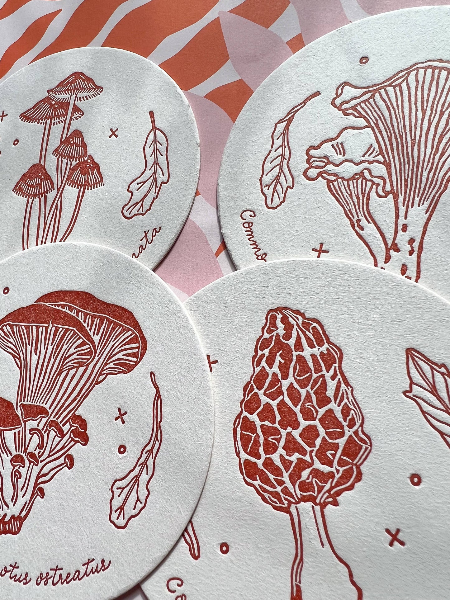Mushroom coasters set