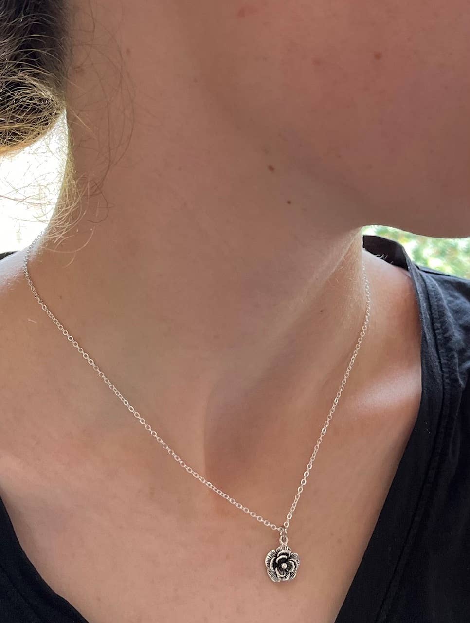 Rose Necklace - Silver  Natural History