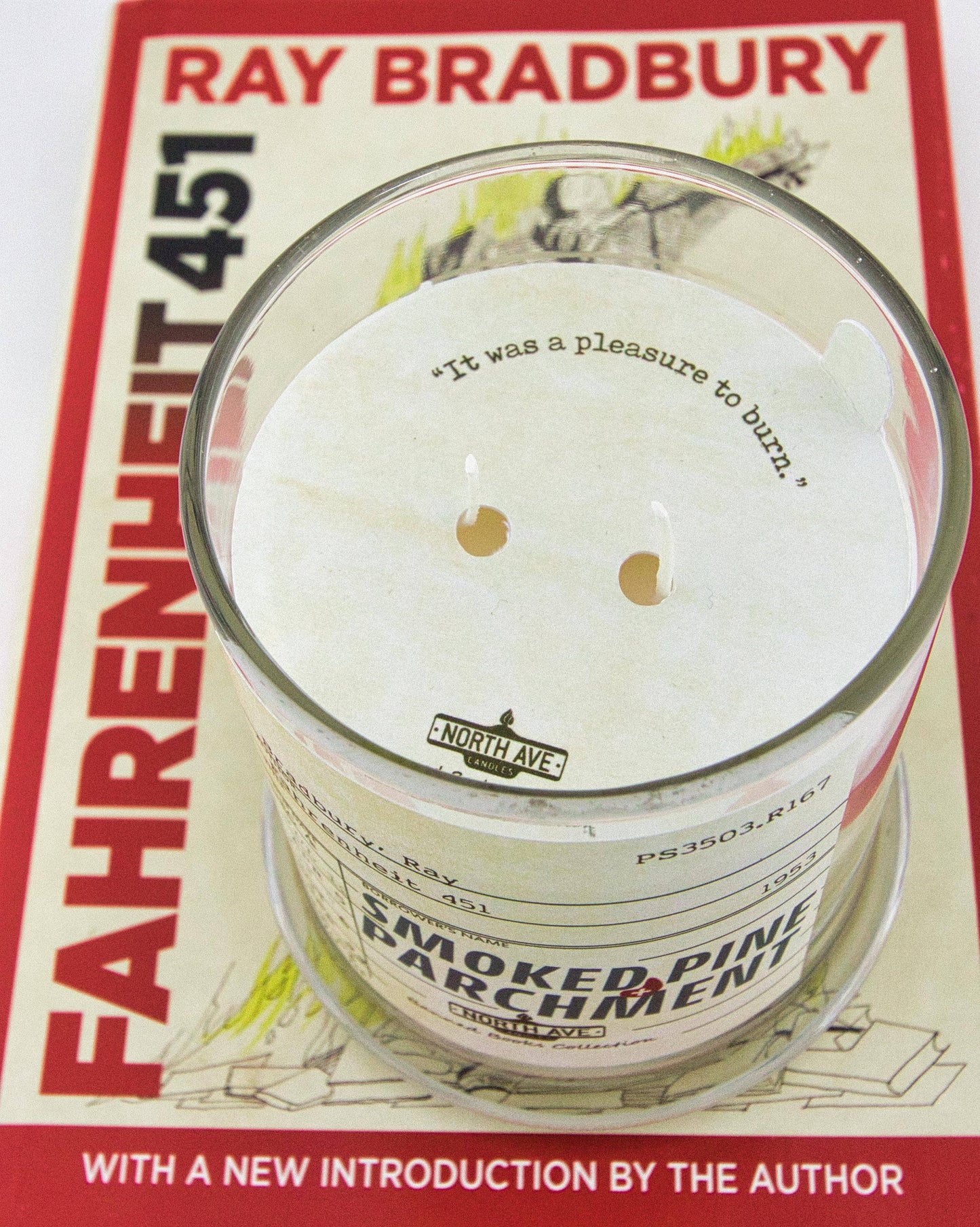 Banned Book Candle / Fahrenheit 451 / bookstore gift /