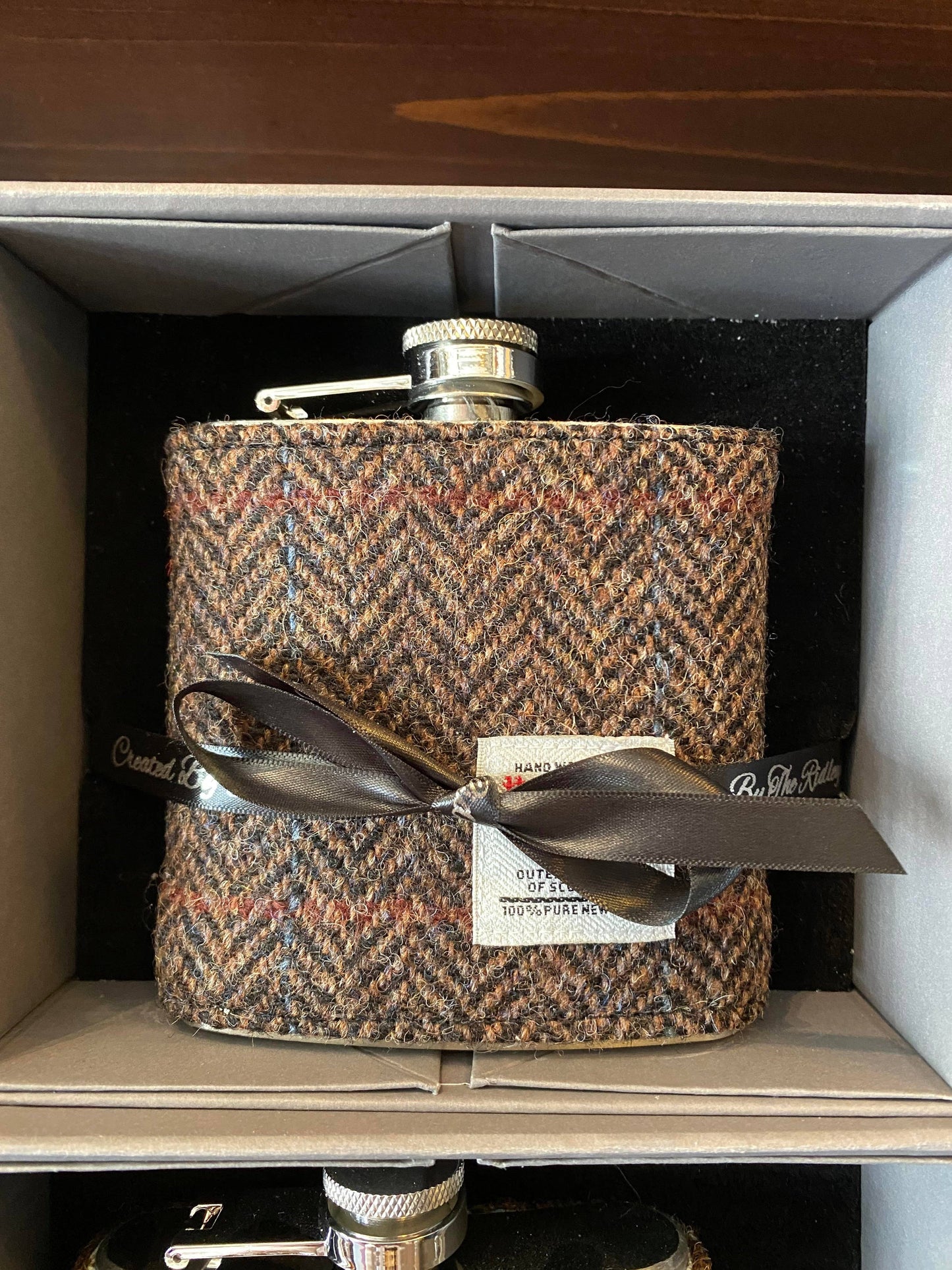 Hip Flask - Harris Tweed