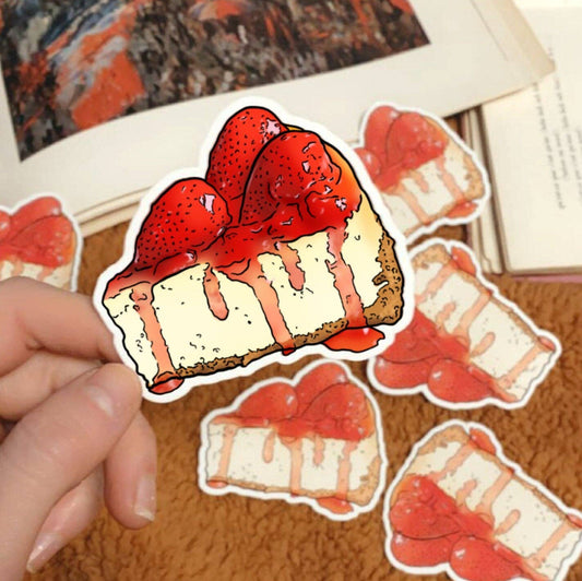 Cheesecake Realistic Vinyl Sticker