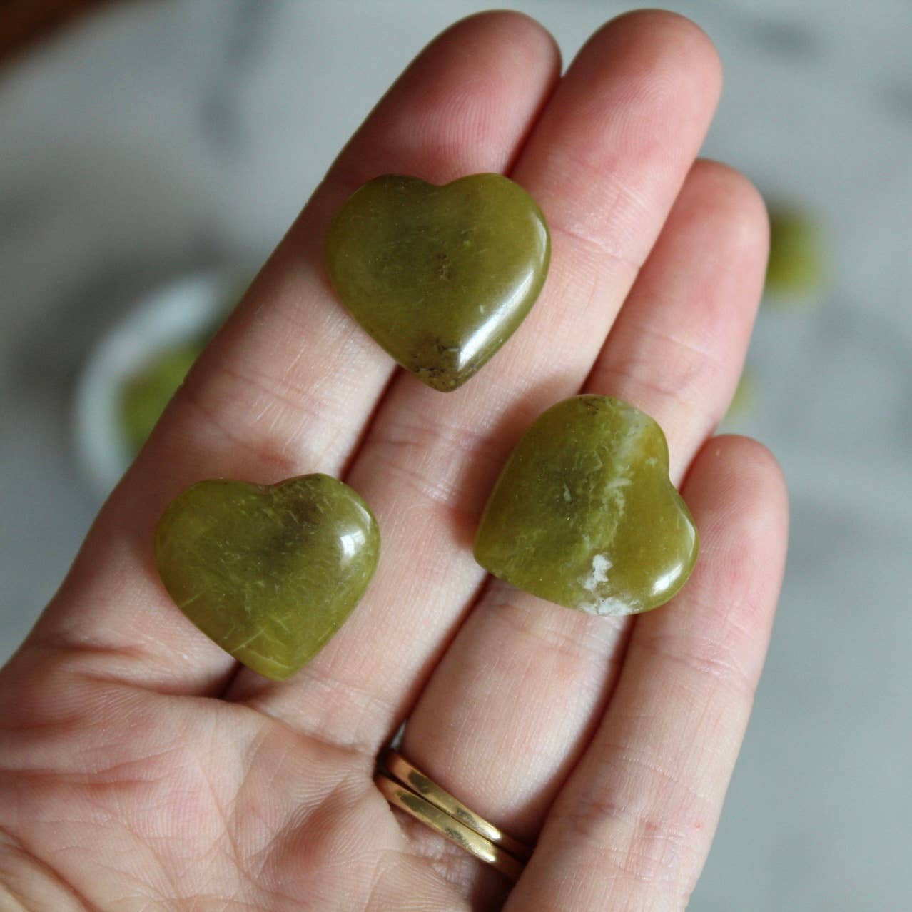 Green Opal 20mm Heart (Crystals & Stones)