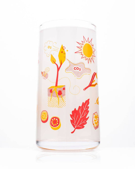 Retro Botany Drinking Glass