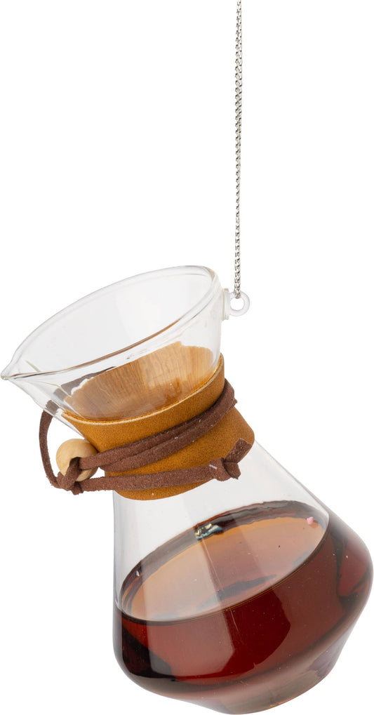 Glass Coffee Pot Ornament