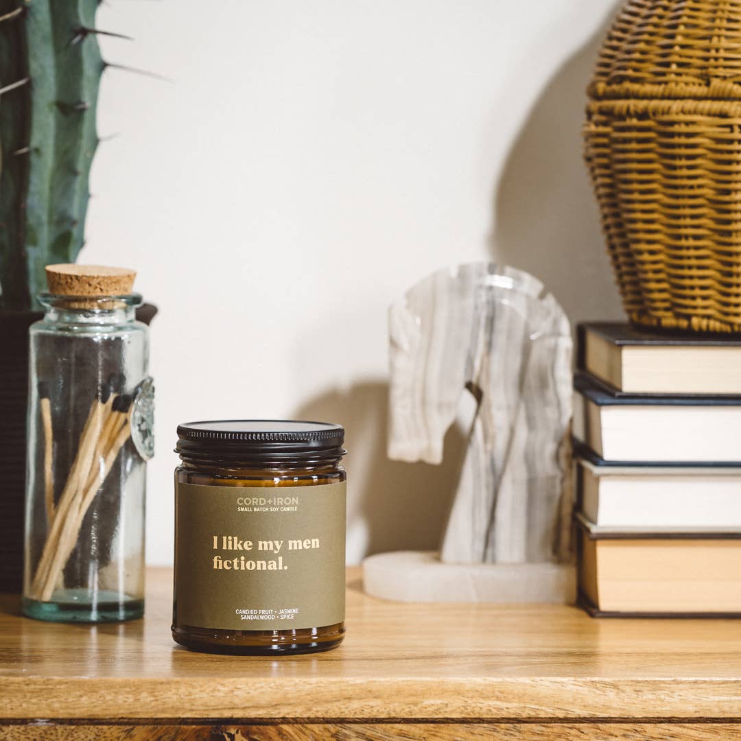 I Like My Men Fictional – Book Lovers Gift Candle