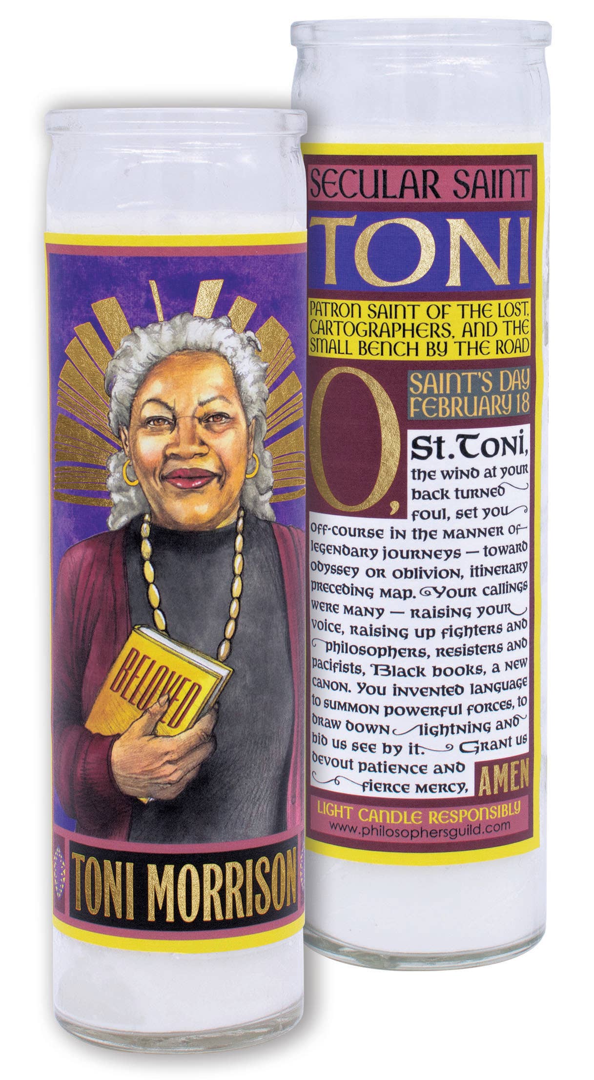 Toni Morrison Secular Saint Candle