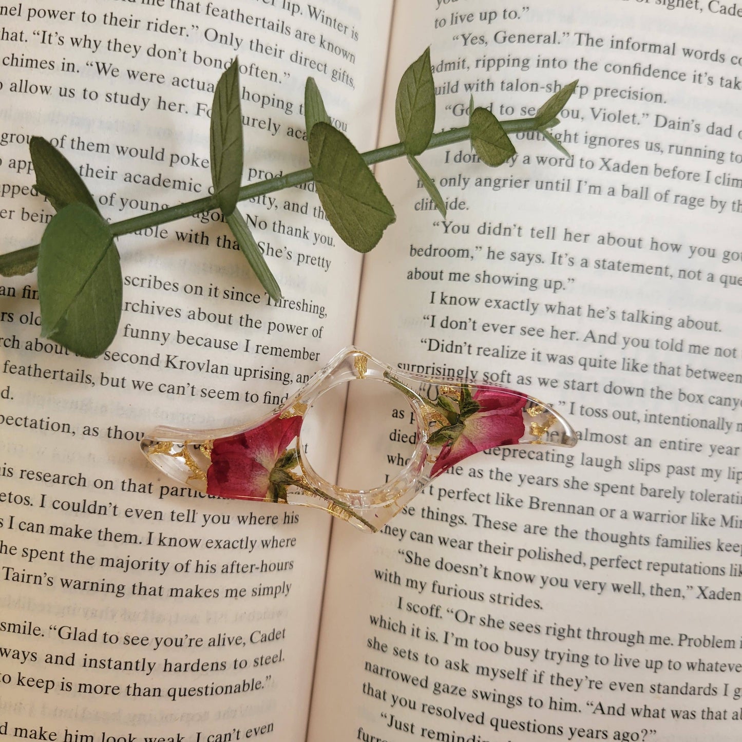 Floral Book Page Holder (Magenta)