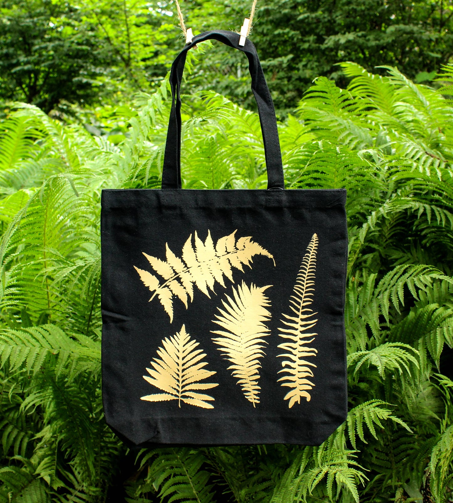 Gold Fern Tote Bag