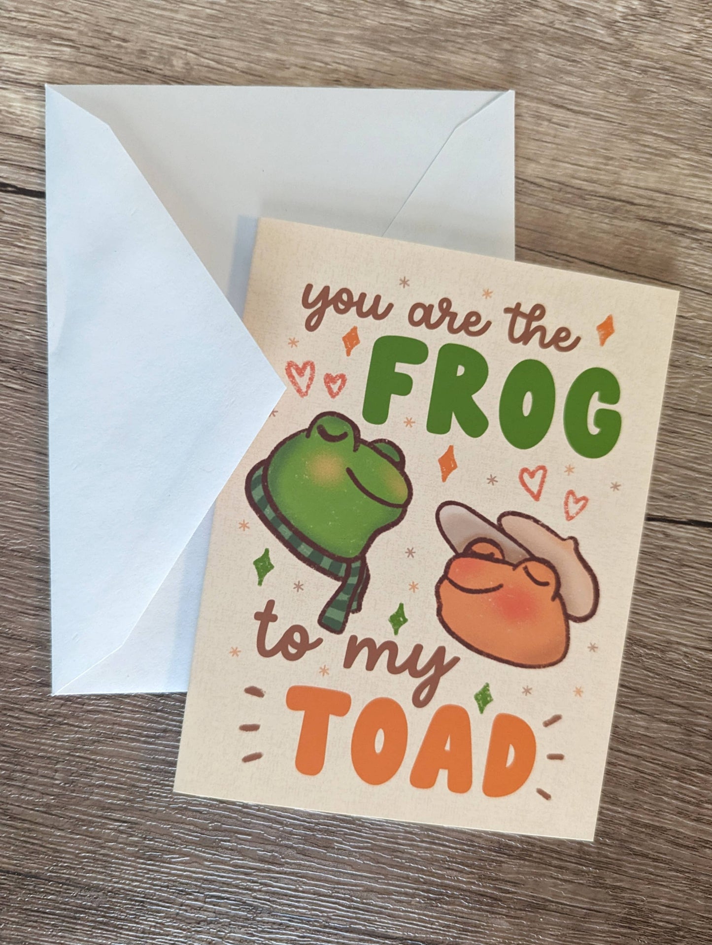 The Frog to my Toad - Cute Romantic Greeting Card