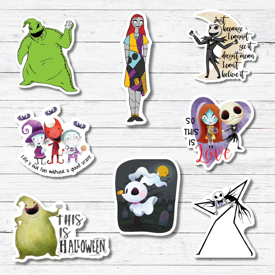 Jack Funny Face- Nightmare Before Christmas Sticker/Magnets