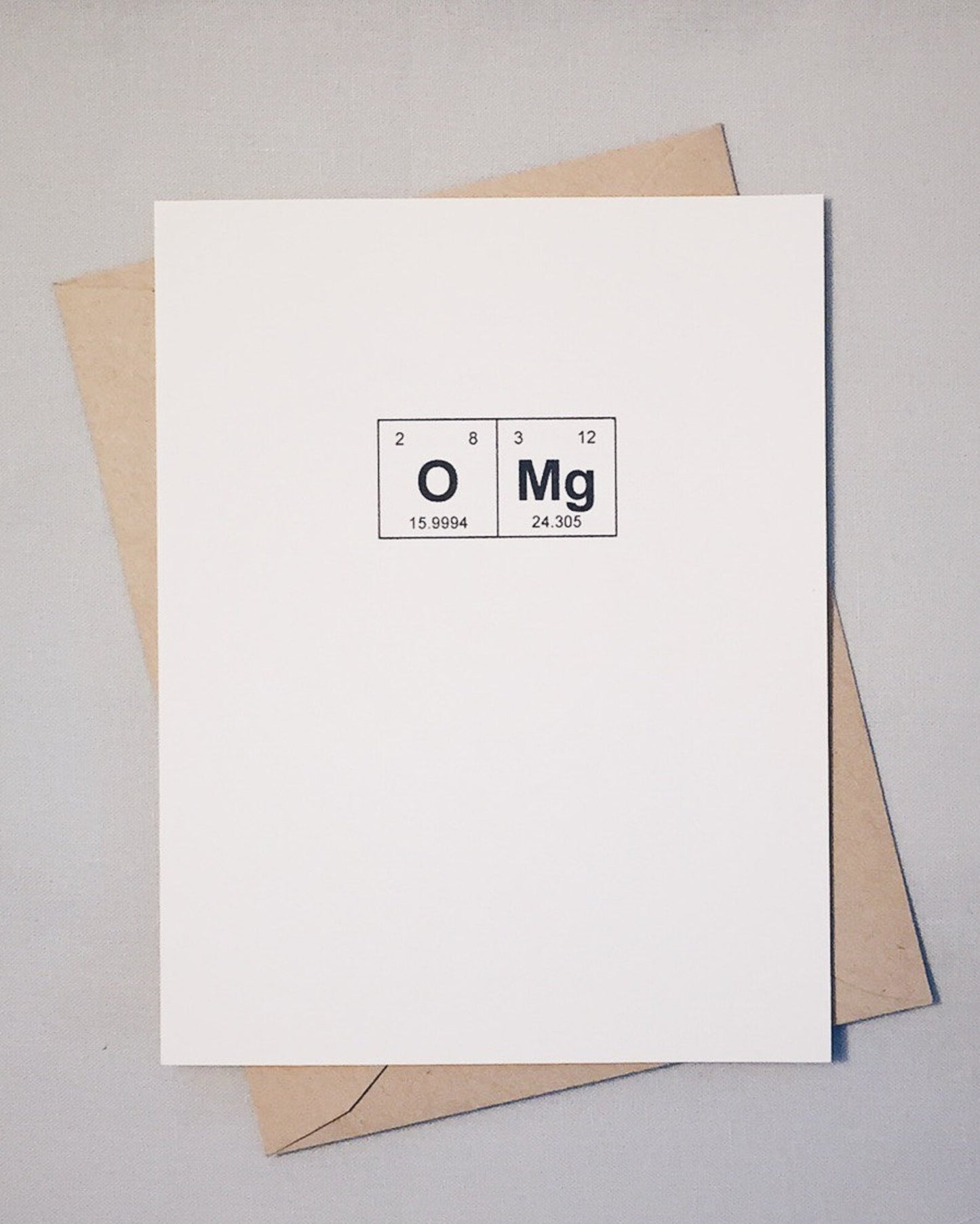 "OMg" Chemistry Greeting Card