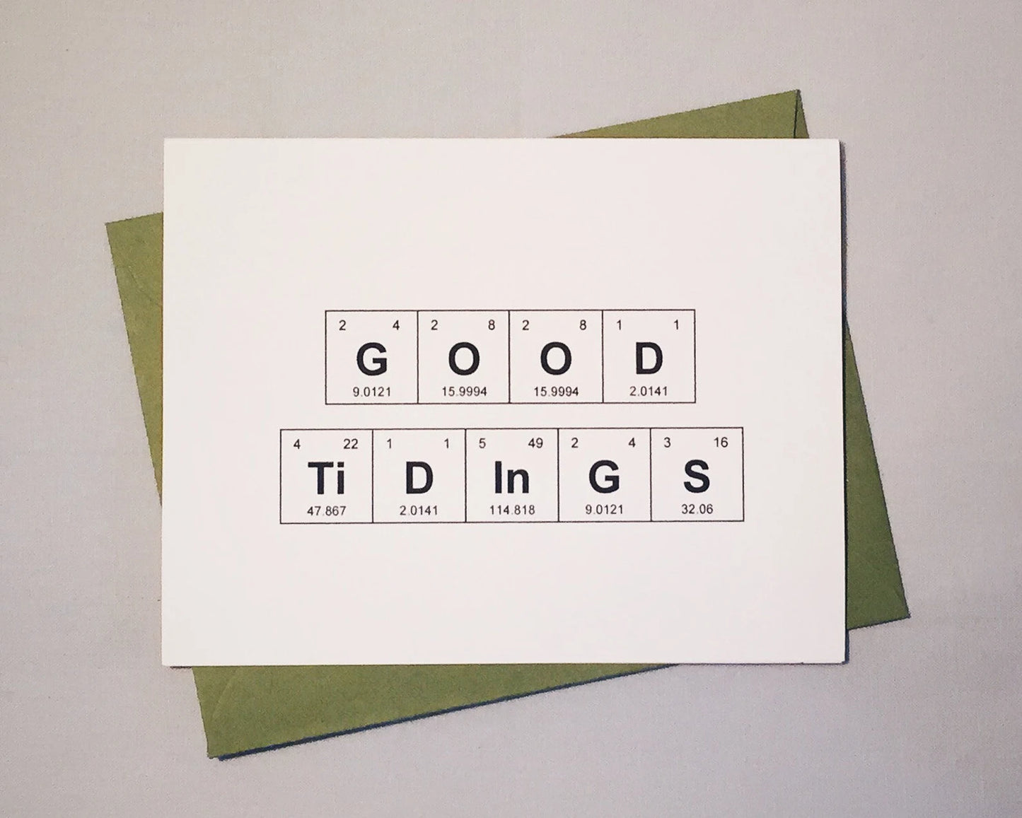 "GOOD TiDInGS" Chemistry Holiday Card